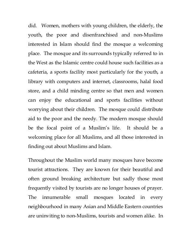mosque architecture short essay on mosque